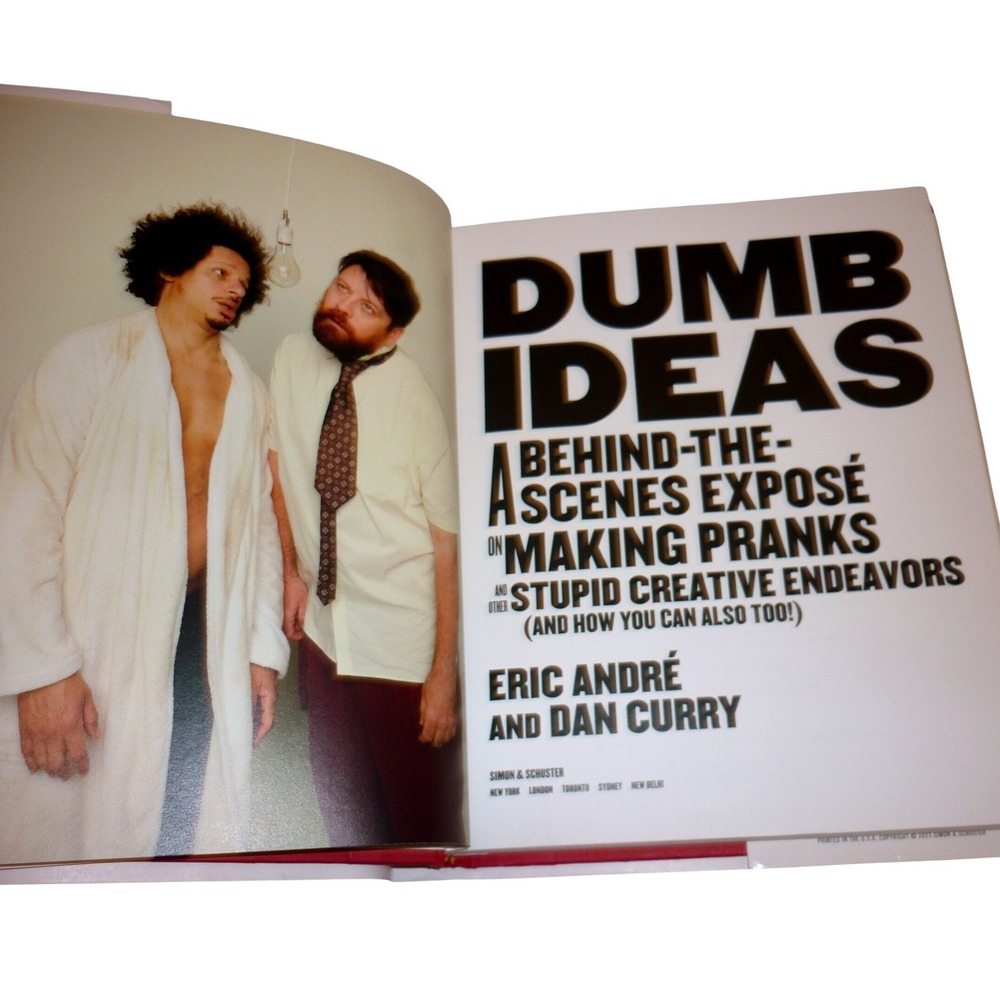 Eric Andre Dan Curry Dumb Ideas Hardcover Book 1st Ed 2023 Jack Black Foreword
